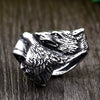 Odin Ravens and Wolves Viking Ring | 316L Stainless Steel  LR393
