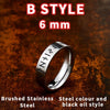 Thick Runed Ring | 316L Stainless steel