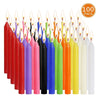 100 Candles, Unscented Assorted Color Candles for Casting Chimes Rituals Spells Wax Play Vigil Supplies&amp; More